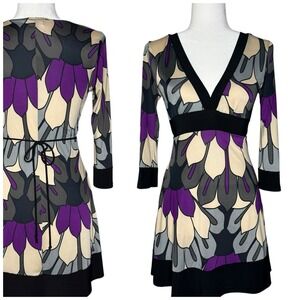 Vintage Y2K S Babydoll Dress Body Central Bow Stretch Empire Waist Made In USA